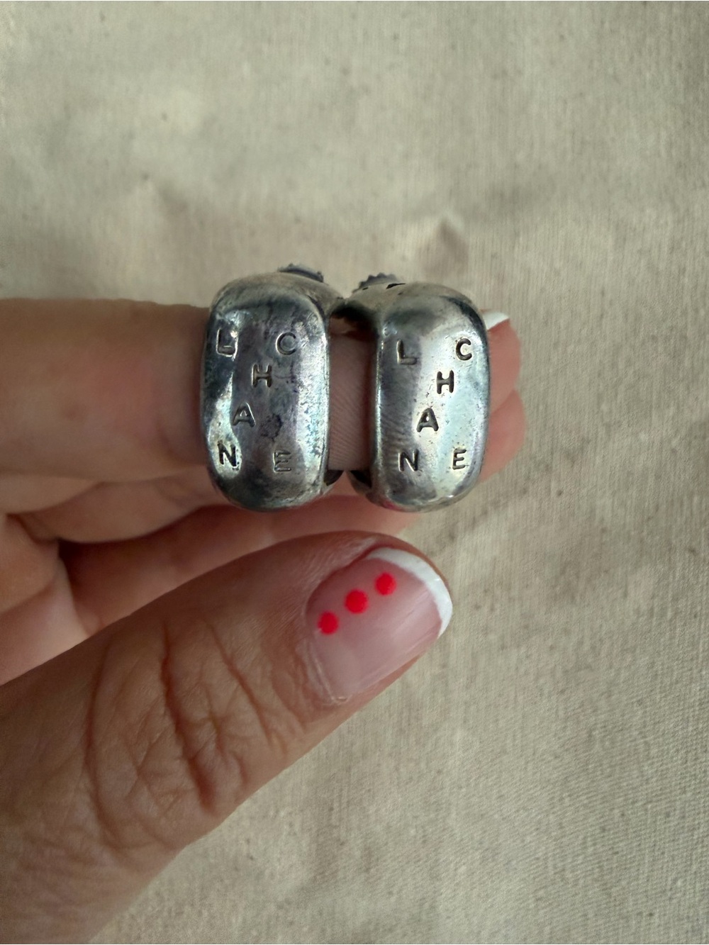 CHANEL Silver EARRINGS - collectors item